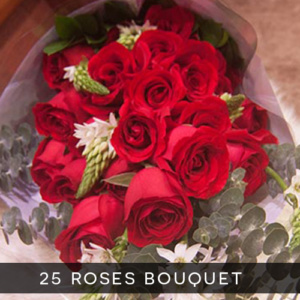 25 roses bouquet royal albatross