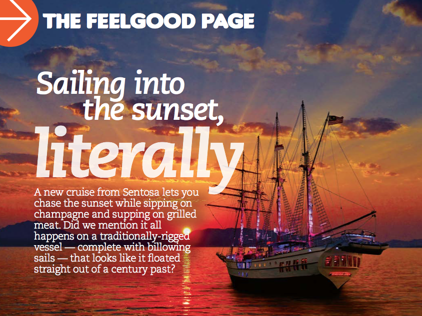 feel good page sailing into the sunset literally